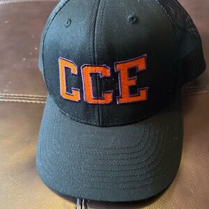 Black Cap with Red CCE Embroidery